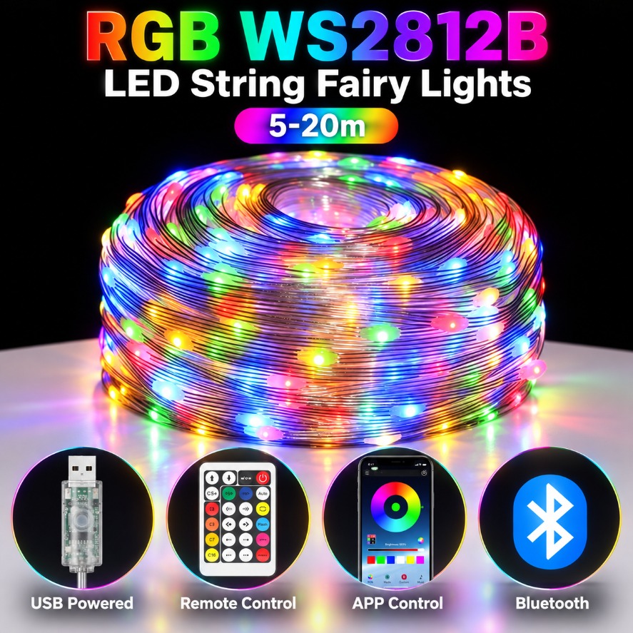 Ws2812B Strip 5V - Lampu Hias LED RGB WS2812B dengan