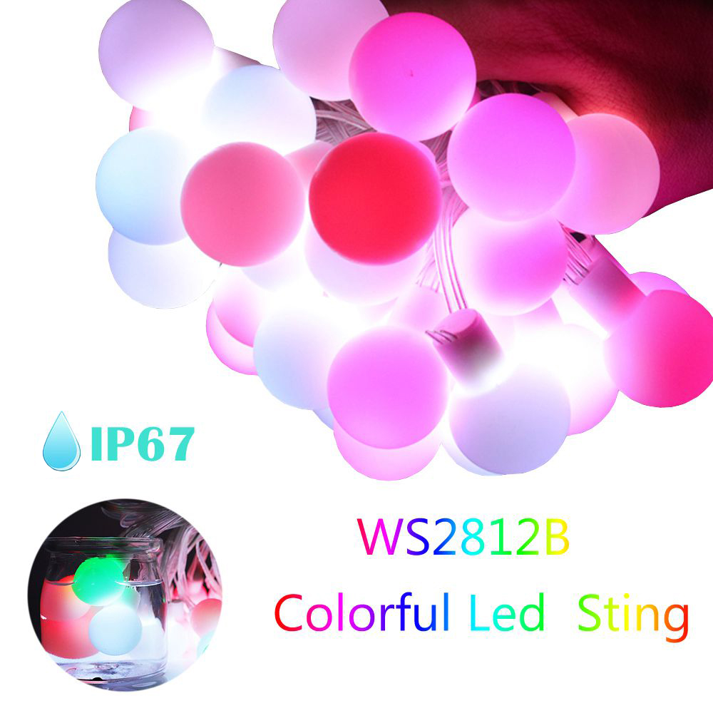 WS2812b LED Bola Bulat Tali La - Ws2812B Strip 5V ulasan dan harga