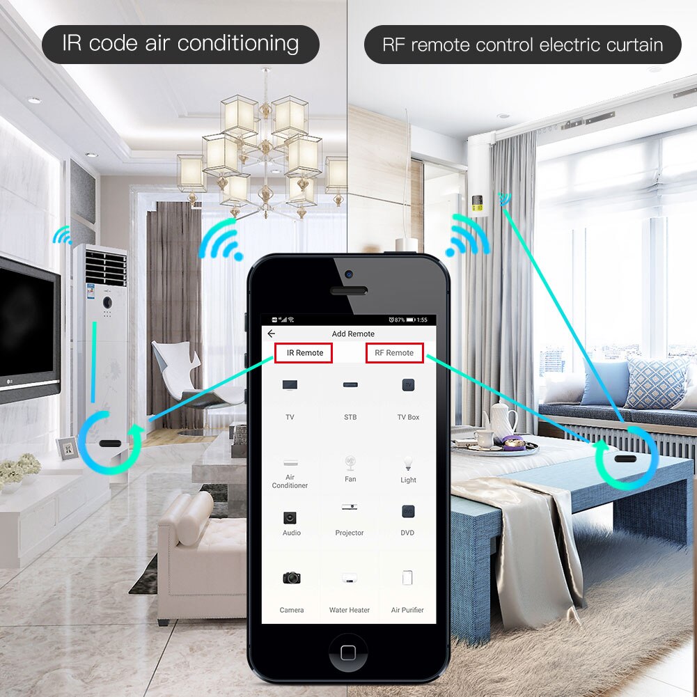 Remote MOES Tuya WiFi IR RF un - Ir Remote Module ulasan dan harga