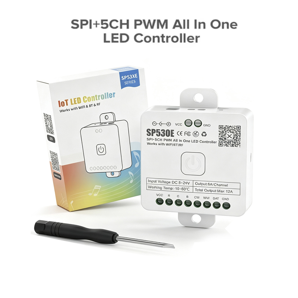 SP530E Pengontrol LED All In O - Ws2812B Strip 5V ulasan dan harga