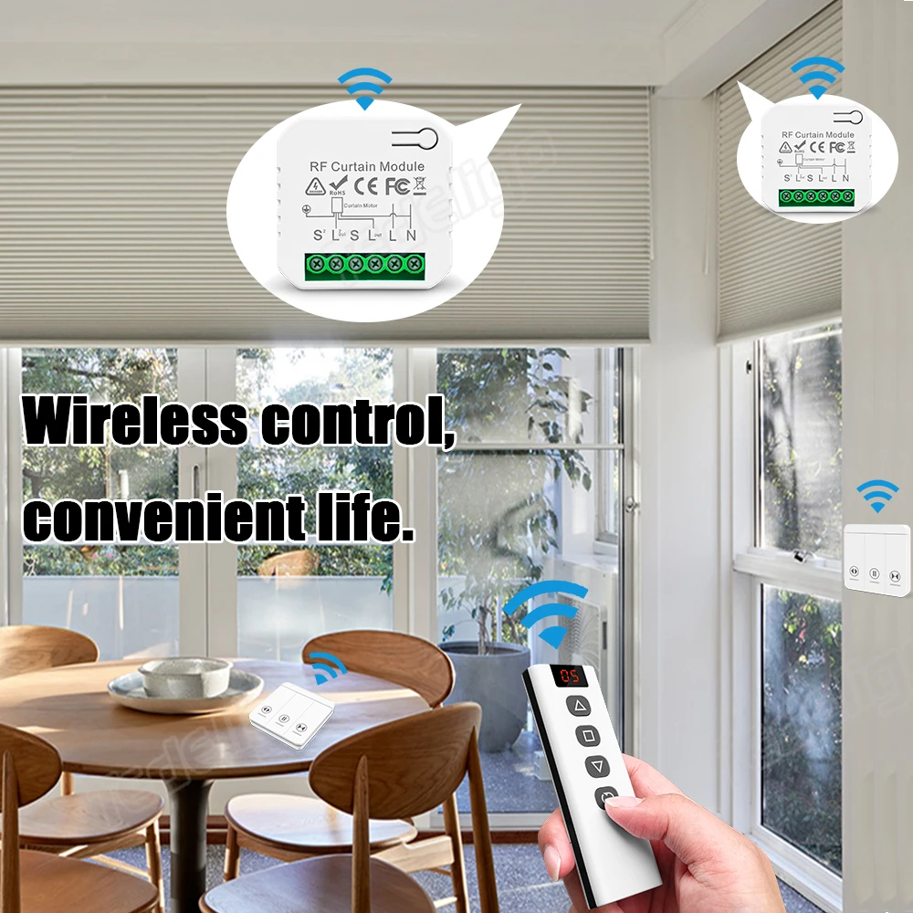 Modul sakelar tirai RF 433 MHz - Joystick Module ulasan dan harga