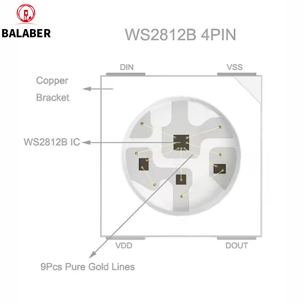 Chip LED WS2812B 4-pin dengan  - Ws2812B Strip 5V ulasan dan harga