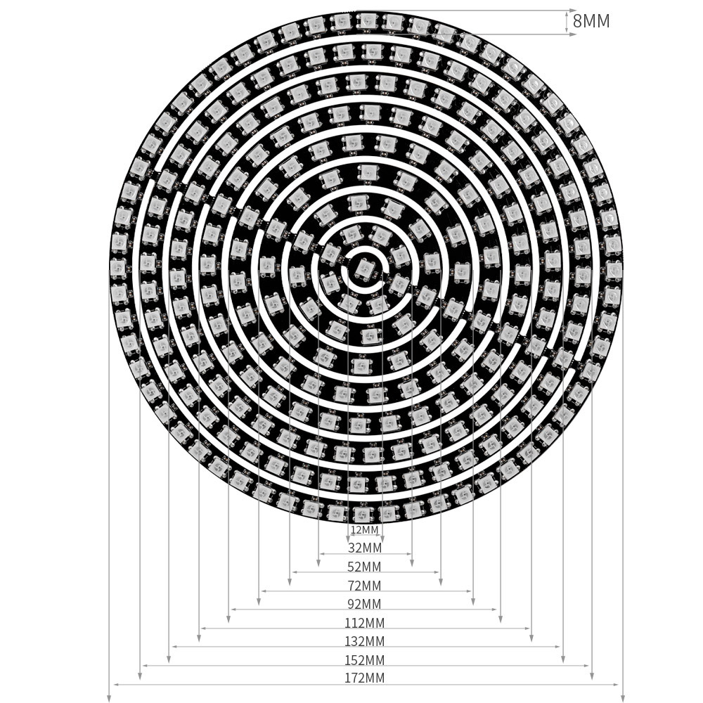 WS2812B cincin LED RGBIC, modu - Neopixel ulasan dan harga